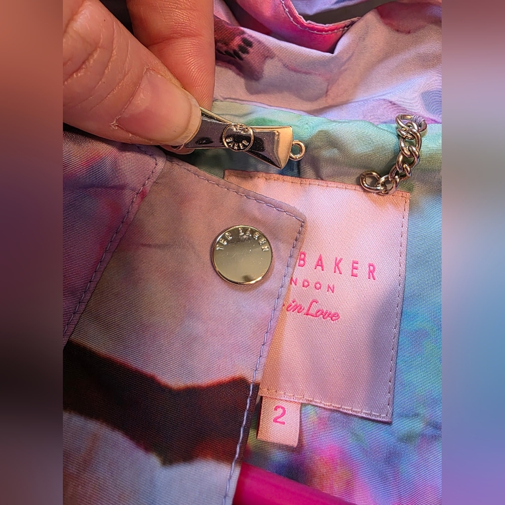 Ted Baker Floral Watercolor Women's Jacket Size 2 - US size 6 - Picture 7 of 7